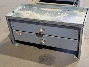 lot 28 image: American Eagle Metal Storage Box 2-drawer