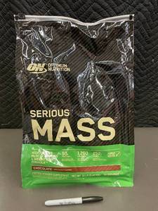 Optimum Nutrition Serious Mass Chocolate 12lb Protein Supplement