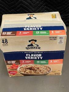 lot 23 image: Quaker Instant Oatmeal Flavor Variety Pack - 48 Packets