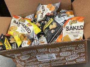 lot 115 image: Box of 40 Assorted Baked and Popped Snack Bags