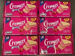 lot 175 image: Set of 6 Cremex Wafers Strawberry Flavor 5.75 oz Each