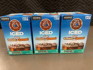 lot 470 image: 3 Boxes of The Original Donut Shop Iced Duos Coffee Pods - Cookies & Caramel Flavor