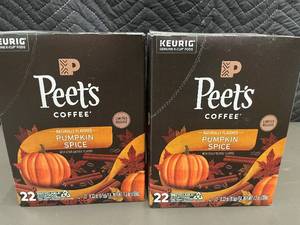 lot 473 image: Peets Coffee Pumpkin Spice K-Cup Pods, Set of 2 Boxes