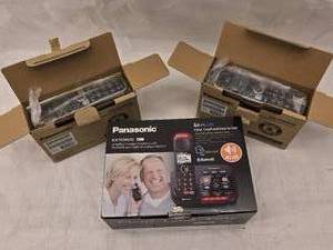 lot 123 image: (3) Phone Panasonic Cordless Phone System with Answering Machine
