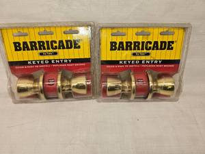 lot 140 image: (2) New Keyed Entry Door Knobs