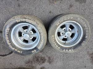 lot 156 image: 14x10 Rocket Wheels with Mickey Thompson Tires