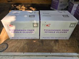 lot 44 image: (2) Boxes of 10 Boxes each Powered Free Nitrile Gloves XL