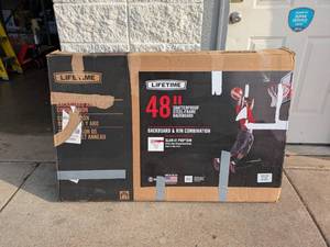 LIFETIME 48” SHATTERPROOF STEEL-FRAME BACKBOARD & RIM COMBINATION