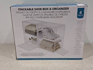 lot 17 image: STACKABLE SHOE BOX & ORGANIZER