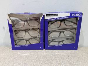 lot 66 image: 2 FOSTER GRANT 2.50 FLEXIBLE PLASTIC READERS