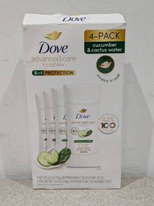 lot 78 image: DOVE ADVANCED CARE INVISIBLE DEODORANT (4PK.)