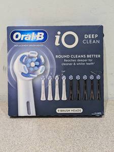lot 83 image: ORAL-B IO DEEP CLEAN REPLACEMENT BRUSH HEADS (9PK.)