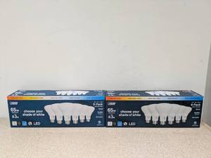 lot 97 image: 2 BOXES OF FEIT ELECTRIC 65W LED BULBS (6 PER PACK)