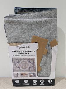 lot 119 image: WYATT & ASH GERALDINE MACHINE WASHABLE AREA RUG 5x7