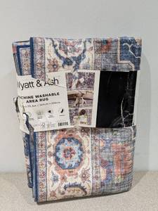 lot 121 image: WYATT & ASH ALIYEH MACHINE WASHABLE AREA RUG 5x7