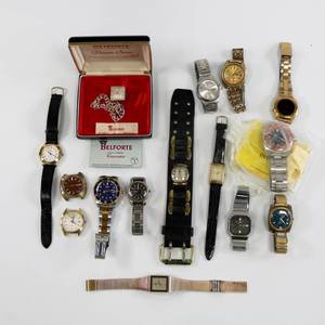 lot 43 image: Mens Wrist Watch Lot - Belforte, Invicta, Seiko