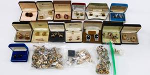 lot 53 image: Mens & Ladies CufflinksTie Bar Lot
