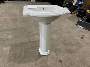 lot 9953 image: Kohler Pedestal Sink