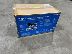 lot 9957 image: Kobalt Compact Sliding Single Bevel Miter Saw  Parts or Repair 