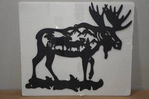 lot 45 image: Laser Cut Steel Moose Wall Dcor