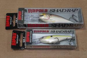 lot 103 image: 2 Rapala Shad Rap Deep Runners SR-7 & SR-9