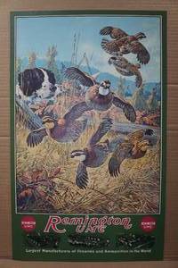 lot 121 image: Authentic Reproduction of Remington 1917 Poster - Birds