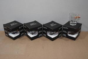 lot 150 image: 4 Lucky Shot 2oz Shot Glasses with Embedded Bullets