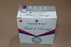 lot 171 image: 25 Federal Field & Range 12 Gauge 2-34 7-12 Shot Shotshells