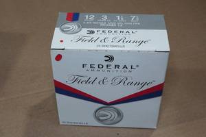 lot 172 image: 25 Federal Field & Range 12 Gauge 2-34 7-12 Shot Shotshells