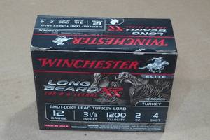 lot 184 image: 10 Winchester Long Beard 12 Gauge 3-12 4 Shot Turkey Shotshells