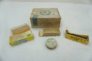 lot 67 image: Vintage Fishing lure boxes