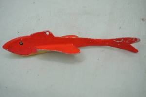 lot 74 image: Vintage reddish orange decoy