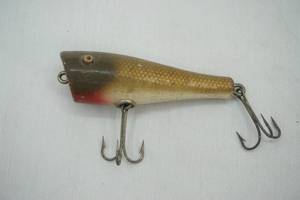 lot 161 image: Vintage Creek Chub Golden Shiner Plunker Fishing Lure