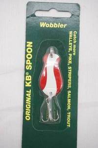 lot 166 image: Vintage KB Spoon Wobbler  Lure - original packaging 2