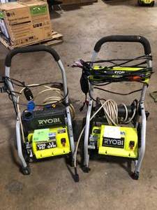 lot 2 image: Lot of Assorted Ryobi Pressure Washer  Various Models and Conditions Customer Returns See Pictures