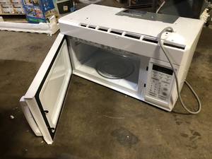 lot 13 image: 1.6 cu. ft. Over the Range Microwave in White Damaged Customer Returns See Pictures