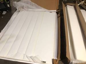 lot 19 image: Modloft Prince Bed King Headboard White Missing Pieces   Customer Returns See Pictures