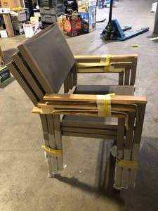 lot 25 image: Lot of 3 Hampton Bay Barsdale Teak Arm Chair customer return see pictures