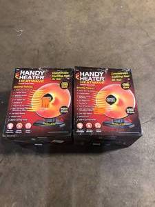 lot 26 image: Lot of 2 Handy Heaters Parabolic Space Heaters customer returns see pictures