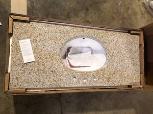 Granite Vanity Top with Bowl Customer return see pictures
