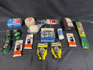 lot 16 image: Collection of Assorted Tie-Downs, Ropes, and Fasteners