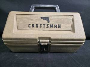 lot 22 image: Craftsman Electric Drill Set with Case and Accessories