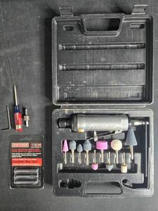 lot 23 image: Craftsman Die Grinder with Unused Bits and Carbide Bur Set