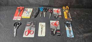 lot 50 image: Collection of Assorted Scissors including Utility Shears and Safety Scissors