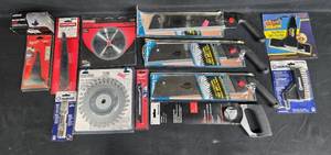 lot 70 image: Assorted Power Tool Accessories and Hand Saws Collection