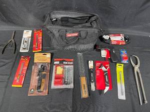 lot 94 image: Craftsman Tool Bag Set with Assorted Tools and Accessories