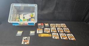 lot 99 image: Assorted Hardware Collection Including Nails, Drill Bits, and Screws