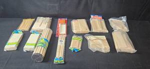 lot 103 image: Collection of Basswood and Wooden Sticks Assorted Sizes