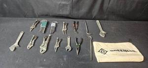 lot 109 image: Set of Assorted Hand Tools with Greenlee Pouch