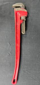 lot 116 image: 36-Inch Rigid Red Pipe Wrench by Ridgid